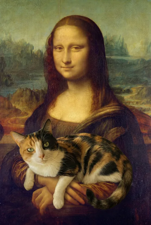 A pet painted into Mona Lisa