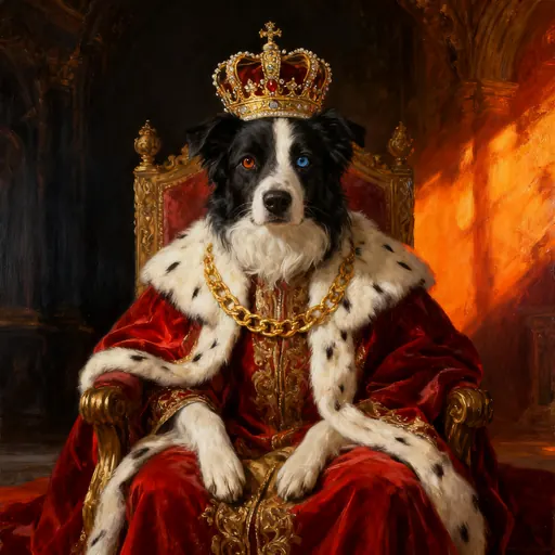 Border Collie royal pet portrait