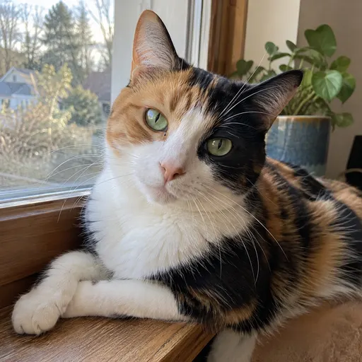 Original photo of a calico cat
